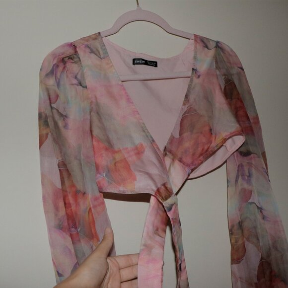 Pink Floral 2 piece romper set - Picture 6 of 16